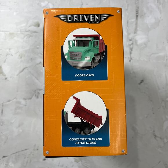 DRIVEN by BATTAT Remote Control Dump Truck Toy Lights Sounds Soft Wheels NEW - Picture 5 of 9